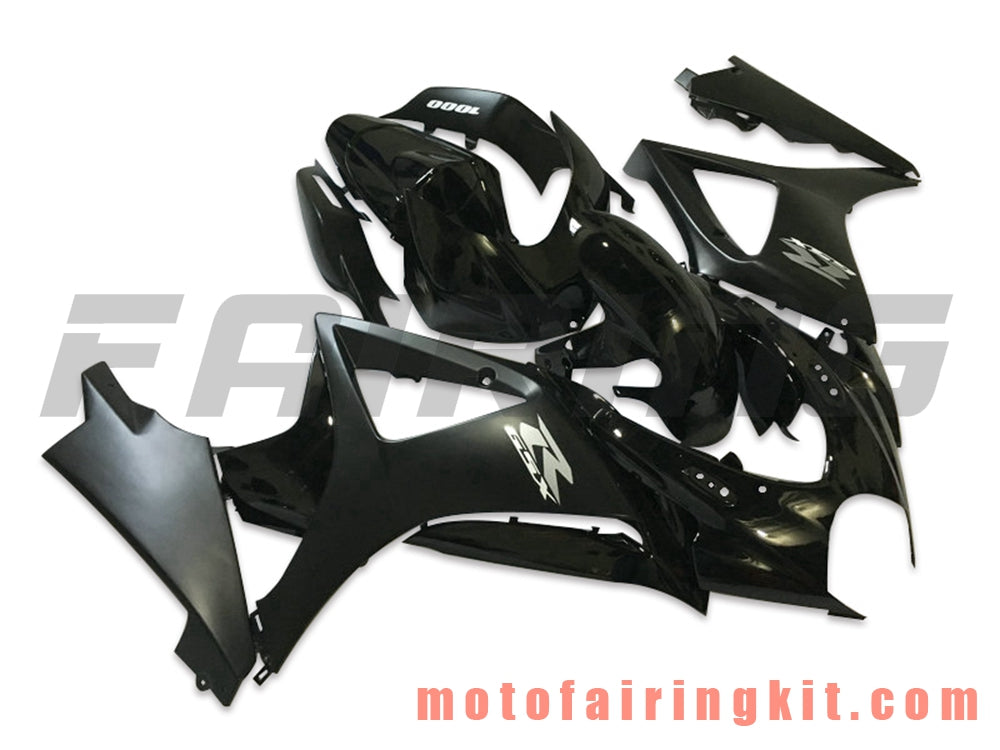 Fairing Kits Fit for GSXR1000 K7 2007 2008 GSXR 1000 GSX R1000 K7 07 08 Plastic ABS Injection Mold Complete Motorcycle Body Aftermarket Bodywork Frame (Black) B081