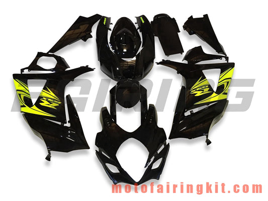 Kits de carenado aptos para GSXR1000 K7 2007 2008 GSXR 1000 GSX R1000 K7 07 08 Molde de inyección de plástico ABS Carrocería completa para motocicleta Marco de carrocería de posventa (negro y amarillo) B084