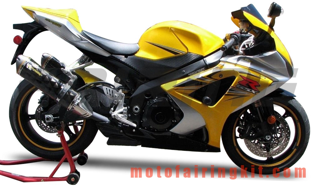 Fairing Kits Fit for GSXR1000 K7 2007 2008 GSXR 1000 GSX R1000 K7 07 08 Plastic ABS Injection Mold Complete Motorcycle Body Aftermarket Bodywork Frame (Yellow & Silver) B088