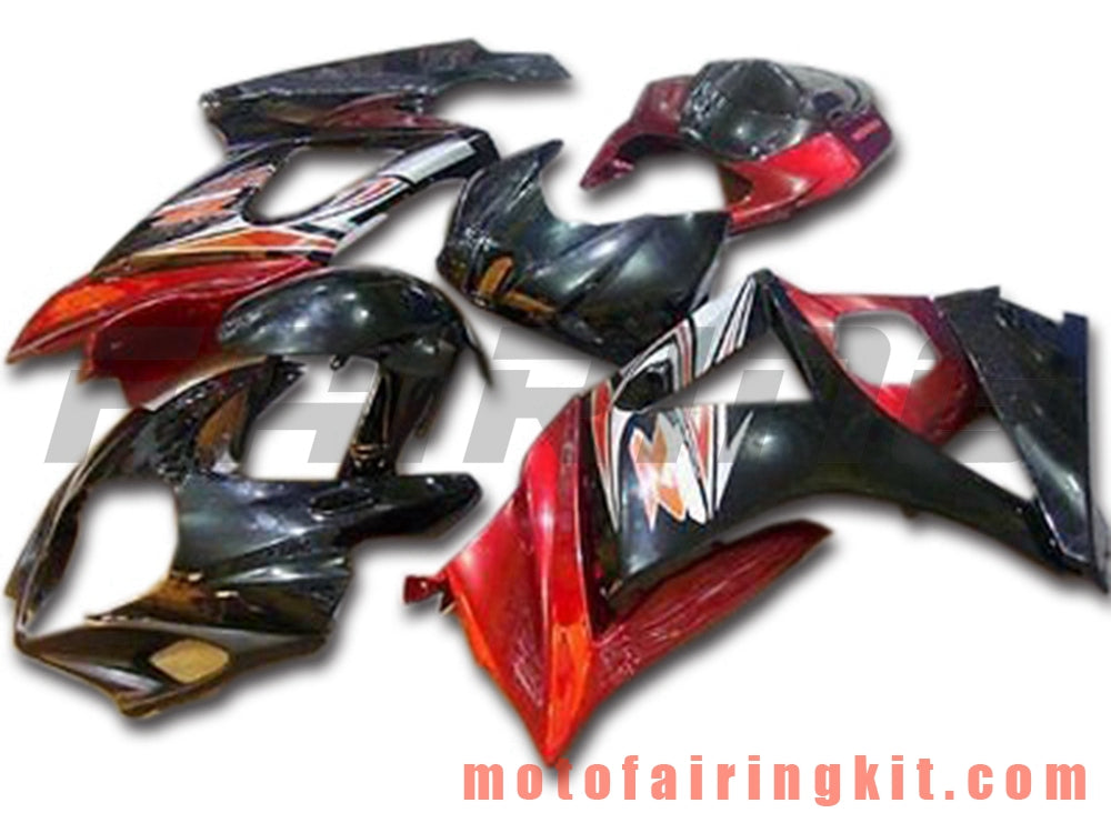 Fairing Kits Fit for GSXR1000 K7 2007 2008 GSXR 1000 GSX R1000 K7 07 08 Plastic ABS Injection Mold Complete Motorcycle Body Aftermarket Bodywork Frame (Red & Black) B089