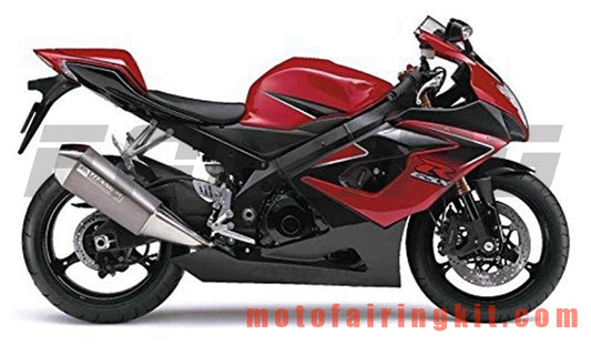 Kits de carenado aptos para GSXR1000 K7 2007 2008 GSXR 1000 GSX R1000 K7 07 08 Molde de inyección de plástico ABS Carrocería completa para motocicleta Marco de carrocería de posventa (rojo y negro) B090