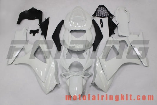 Fairing Kits Fit for GSXR1000 K7 2007 2008 GSXR 1000 GSX R1000 K7 07 08 Plastic ABS Injection Mold Complete Motorcycle Body Aftermarket Bodywork Frame (White) B201