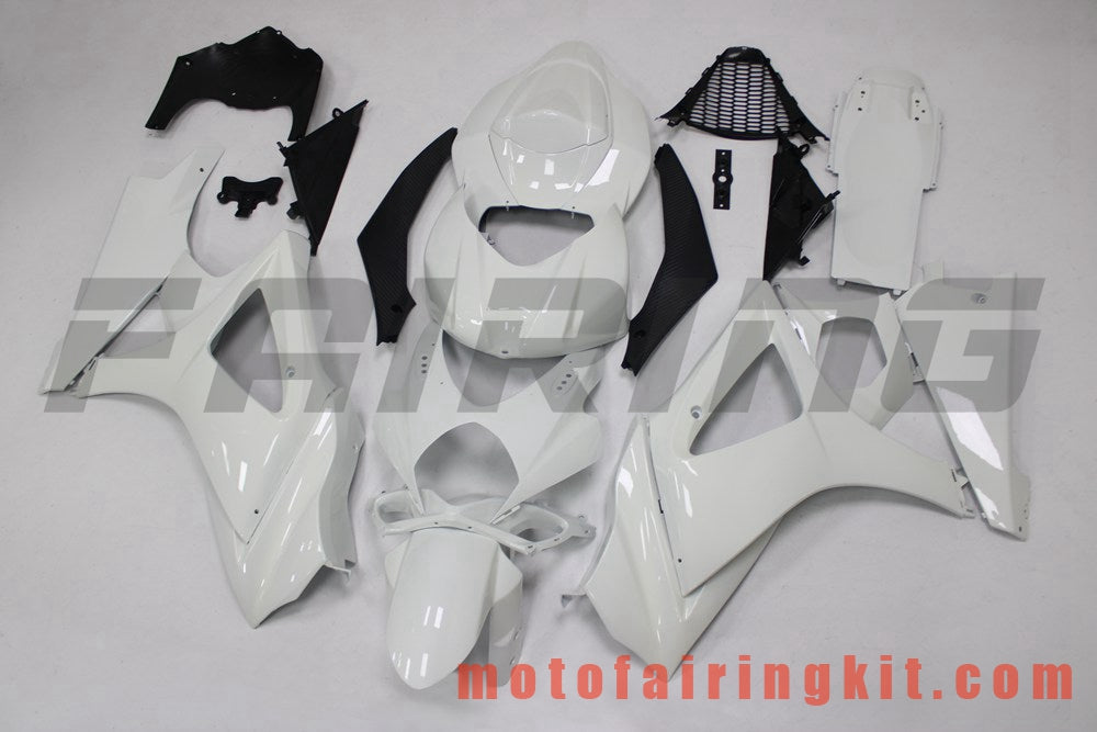 Fairing Kits Fit for GSXR1000 K7 2007 2008 GSXR 1000 GSX R1000 K7 07 08 Plastic ABS Injection Mold Complete Motorcycle Body Aftermarket Bodywork Frame (White) B201