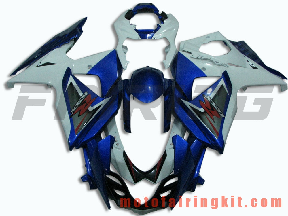 Fairing Kits Fit for GSXR1000 K9 2009 2010 2011 2012 2013 2014 2015 2016 Plastic ABS Injection Mold Complete Motorcycle Body Aftermarket Bodywork Frame (Blue & White) B003