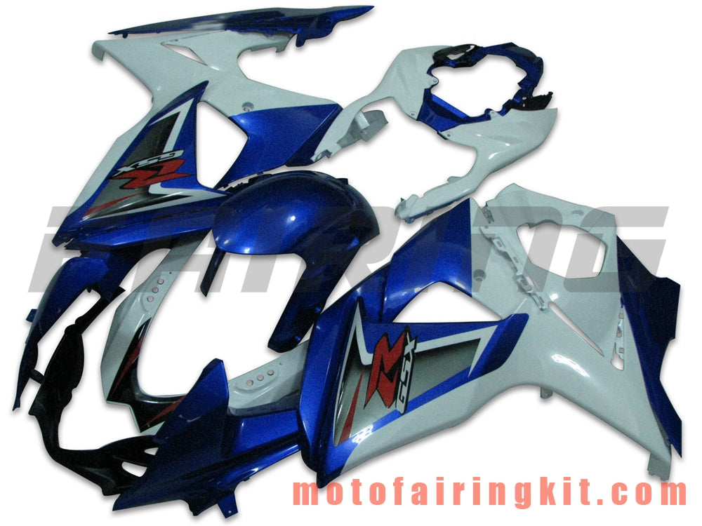 Fairing Kits Fit for GSXR1000 K9 2009 2010 2011 2012 2013 2014 2015 2016 Plastic ABS Injection Mold Complete Motorcycle Body Aftermarket Bodywork Frame (Blue & White) B003