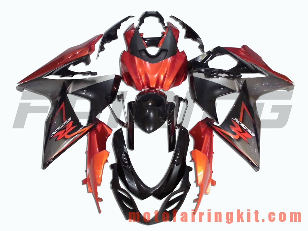 Fairing Kits Fit for GSXR1000 K9 2009 2010 2011 2012 2013 2014 2015 2016 Plastic ABS Injection Mold Complete Motorcycle Body Aftermarket Bodywork Frame (Orange & Black) B004