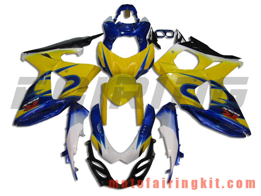 Fairing Kits Fit for GSXR1000 K9 2009 2010 2011 2012 2013 2014 2015 2016 Plastic ABS Injection Mold Complete Motorcycle Body Aftermarket Bodywork Frame (Yellow & Blue) B005