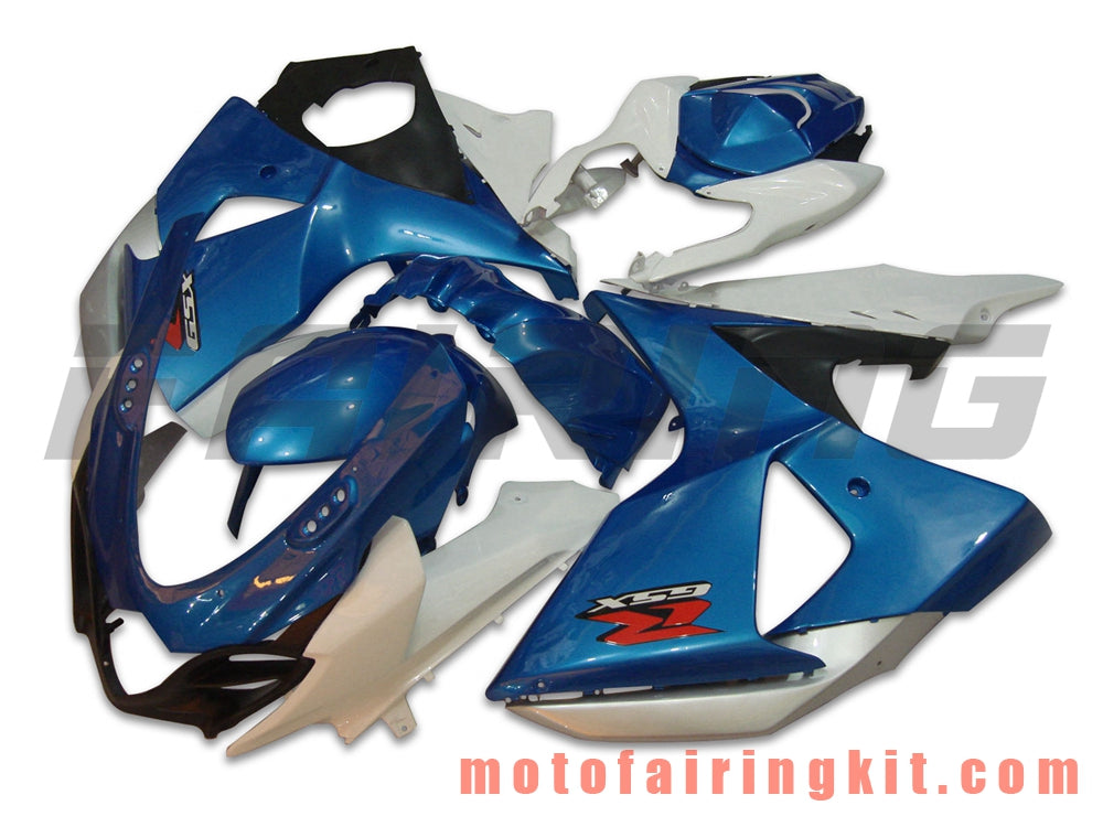 Kits de carenado aptos para GSXR1000 K9 2009 2010 2011 2012 2013 2014 2015 2016 Molde de inyección de plástico ABS Carrocería completa para motocicleta Marco de carrocería de posventa (azul y blanco) B009