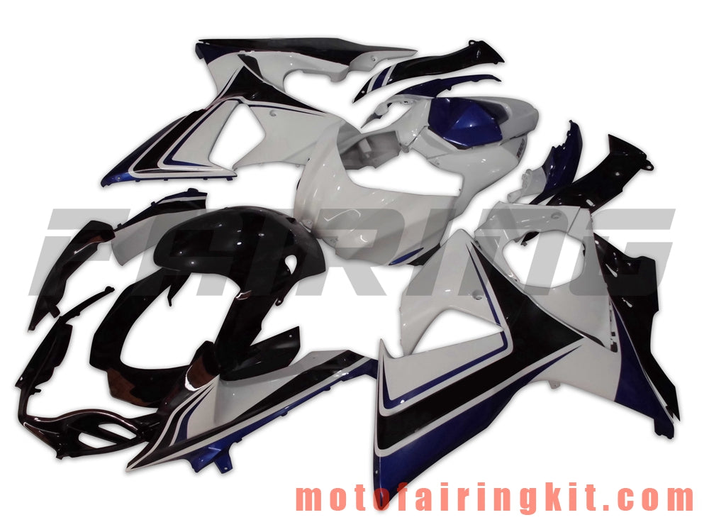 Fairing Kits Fit for GSXR1000 K9 2009 2010 2011 2012 2013 2014 2015 2016 Plastic ABS Injection Mold Complete Motorcycle Body Aftermarket Bodywork Frame (White & Black) B013