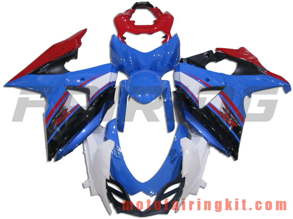 フェアリングキット GSXR1000 K9 2009 2010 2011 2012 2013 2014 2015 2016 プラスチック ABS 射出成形 完全なオートバイボディ アフターマーケットボディワークフレーム (ブルー &amp; レッド) B016