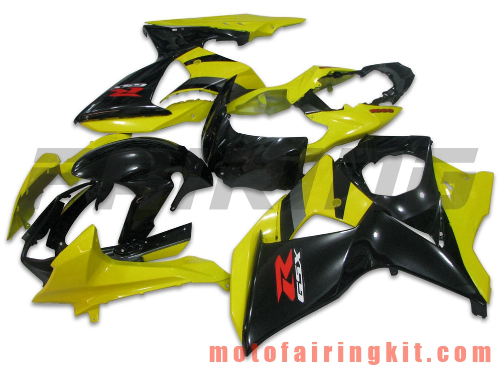 フェアリングキット GSXR1000 K9 2009 2010 2011 2012 2013 2014 2015 2016 プラスチック ABS 射出成形 完全なオートバイボディ アフターマーケットボディワークフレーム (イエロー &amp; ブラック) B019