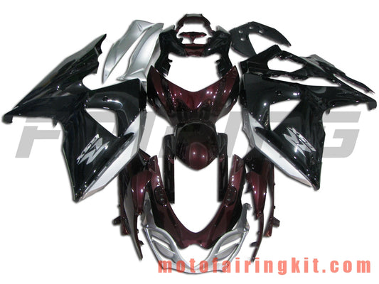 Fairing Kits Fit for GSXR1000 K9 2009 2010 2011 2012 2013 2014 2015 2016 Plastic ABS Injection Mold Complete Motorcycle Body Aftermarket Bodywork Frame (Deep Red & Black) B024