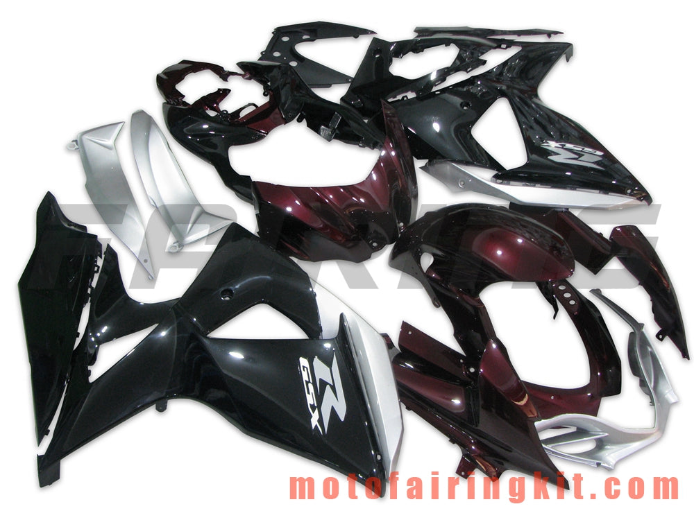 フェアリングキット GSXR1000 K9 2009 2010 2011 2012 2013 2014 2015 2016 プラスチック ABS 射出成形 完全なオートバイボディ アフターマーケットボディワークフレーム (ディープレッド &amp; ブラック) B024