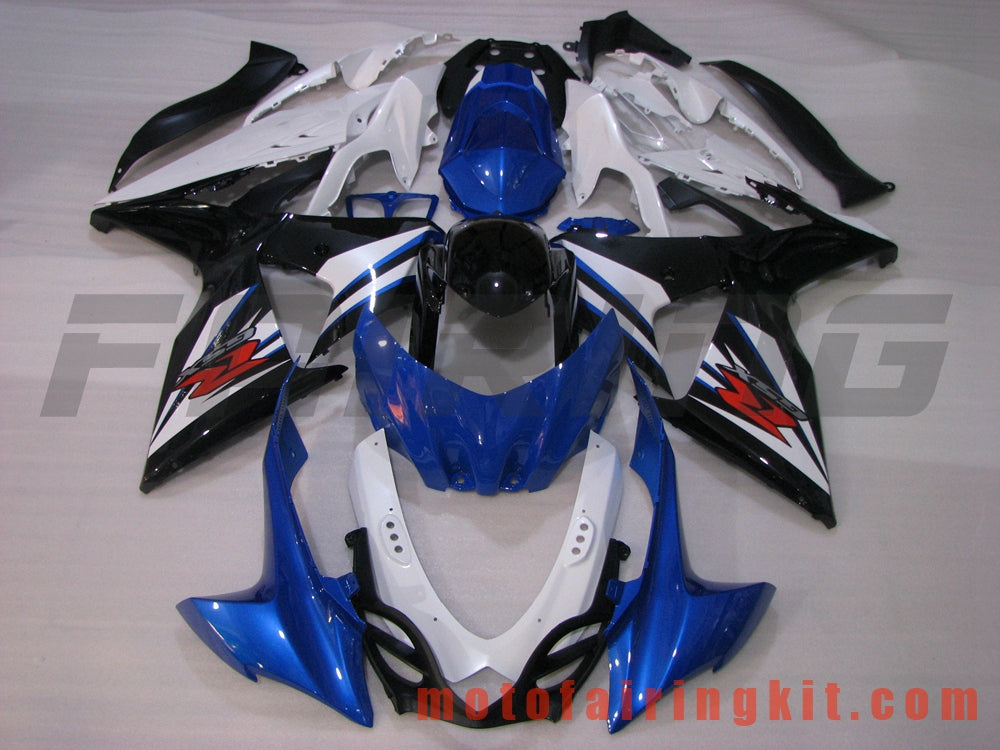 Fairing Kits Fit for GSXR1000 K9 2009 2010 2011 2012 2013 2014 2015 2016 Plastic ABS Injection Mold Complete Motorcycle Body Aftermarket Bodywork Frame (Blue & White) B028