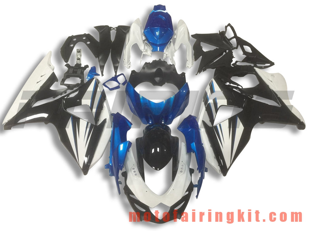 フェアリングキット GSXR1000 K9 2009 2010 2011 2012 2013 2014 2015 2016 プラスチック ABS 射出成形 完全なオートバイボディ アフターマーケットボディワークフレーム (ブラック &amp; ブルー) B032