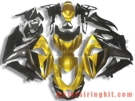 Fairing Kits Fit for GSXR1000 K9 2009 2010 2011 2012 2013 2014 2015 2016 Plastic ABS Injection Mold Complete Motorcycle Body Aftermarket Bodywork Frame (Black & Gold) B033