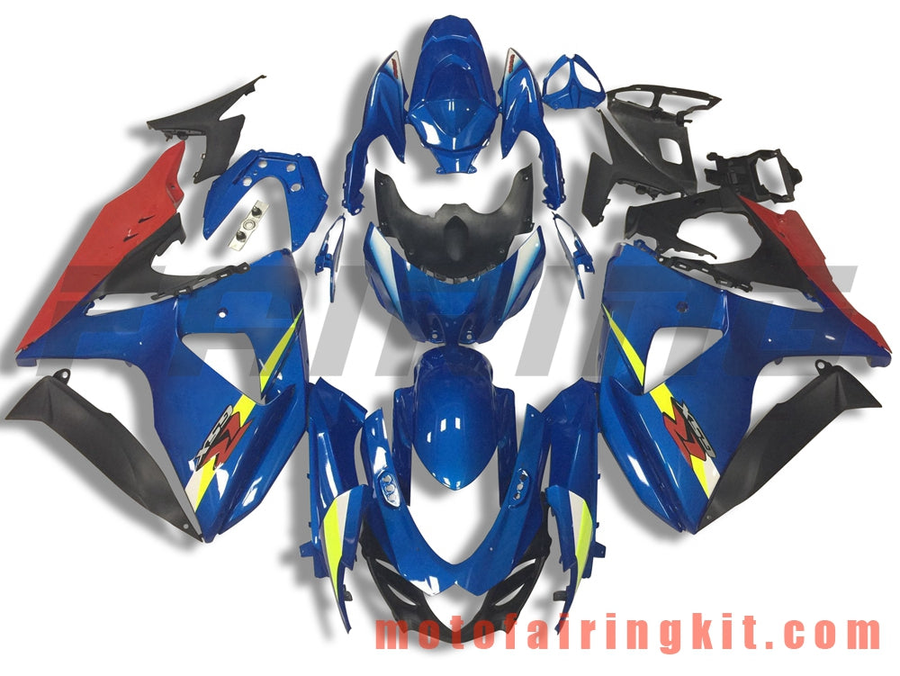 フェアリングキット GSXR1000 K9 2009 2010 2011 2012 2013 2014 2015 2016 プラスチック ABS 射出成形 完全なオートバイボディ アフターマーケットボディワークフレーム (ブルー &amp; レッド) B035