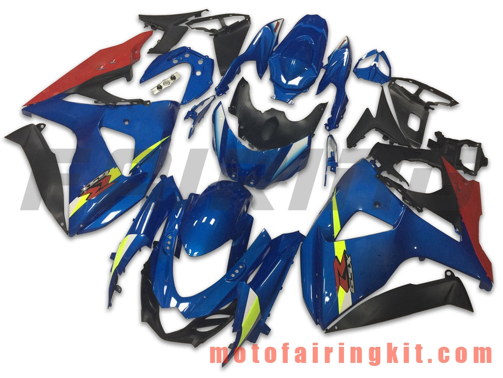 フェアリングキット GSXR1000 K9 2009 2010 2011 2012 2013 2014 2015 2016 プラスチック ABS 射出成形 完全なオートバイボディ アフターマーケットボディワークフレーム (ブルー &amp; レッド) B035