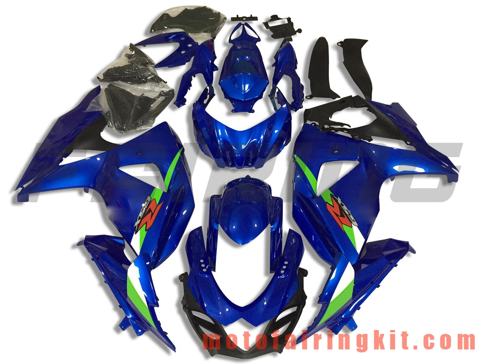 フェアリングキット GSXR1000 K9 2009 2010 2011 2012 2013 2014 2015 2016 プラスチック ABS 射出成形 完全なオートバイボディ アフターマーケットボディワークフレーム (ブルー) B037