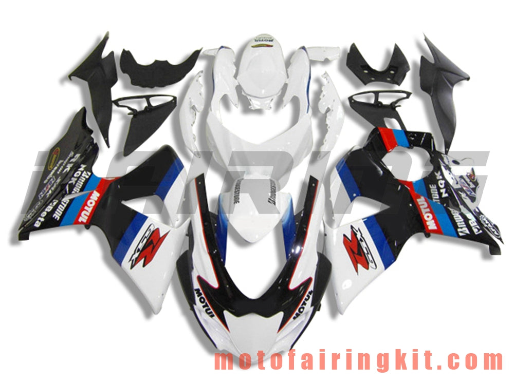 Kits de carenado aptos para GSXR1000 K9 2009 2010 2011 2012 2013 2014 2015 2016 Molde de inyección de plástico ABS Carrocería completa para motocicleta Marco de carrocería de posventa (blanco y negro) B040