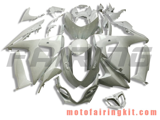 Kits de carenado aptos para GSXR1000 K9 2009 2010 2011 2012 2013 2014 2015 2016 Molde de inyección de plástico ABS Carrocería completa para motocicleta Marco de carrocería de posventa (blanco) B041