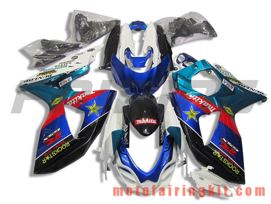 フェアリングキット GSXR1000 K9 2009 2010 2011 2012 2013 2014 2015 2016 プラスチック ABS 射出成形 完全なオートバイボディ アフターマーケットボディワークフレーム (ブルー &amp; ブラック) B042