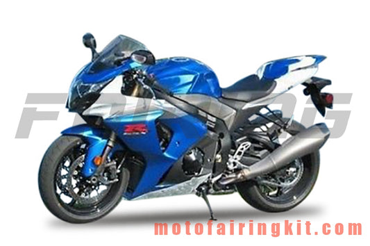 Kits de carenado aptos para GSXR1000 K9 2009 2010 2011 2012 2013 2014 2015 2016 Molde de inyección de plástico ABS Carrocería completa para motocicleta Marco de carrocería de posventa (azul y blanco) B047