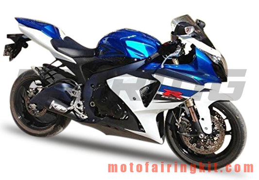 フェアリングキット GSXR1000 K9 2009 2010 2011 2012 2013 2014 2015 2016 プラスチック ABS 射出成形 完全なオートバイボディ アフターマーケットボディワークフレーム (ホワイト &amp; ブルー) B048