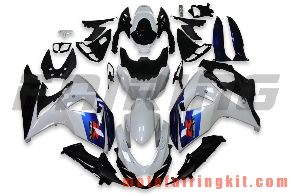 Fairing Kits Fit for GSXR1000 K9 2009 2010 2011 2012 2013 2014 2015 2016 Plastic ABS Injection Mold Complete Motorcycle Body Aftermarket Bodywork Frame (White & Black) B050