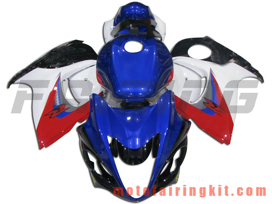 フェアリングキット GSXR1300 GSX-R 1300 GSXR 1300 2008 - 2016 プラスチック ABS 射出成形 完全なオートバイボディ アフターマーケットボディワークフレーム (ブルー &amp; ホワイト) B002