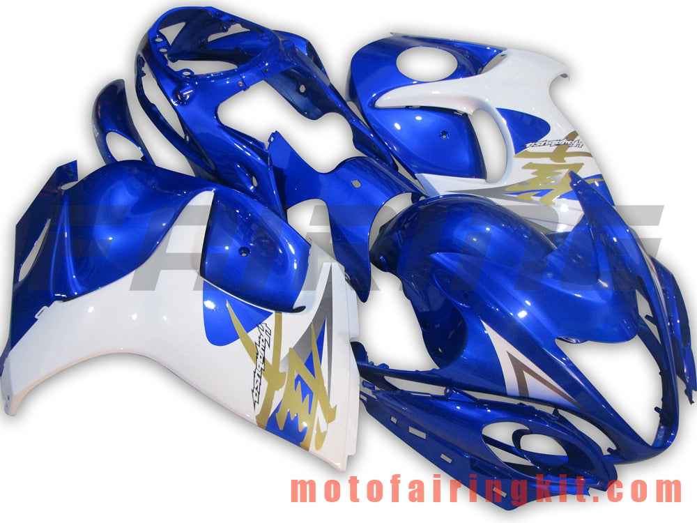 Kits de carenado aptos para GSXR1300 GSX-R 1300 GSXR 1300 2008 - 2016 Molde de inyección de plástico ABS Carrocería completa para motocicleta Marco de carrocería de posventa (azul y blanco) B004