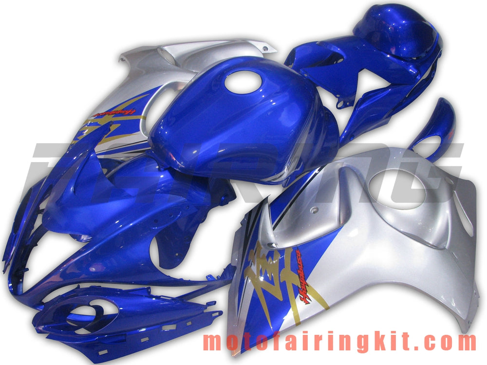 フェアリングキット GSXR1300 GSX-R 1300 GSXR 1300 2008 - 2016 プラスチック ABS 射出成形 完全なオートバイボディ アフターマーケットボディワークフレーム (ブルー &amp; シルバー) B006