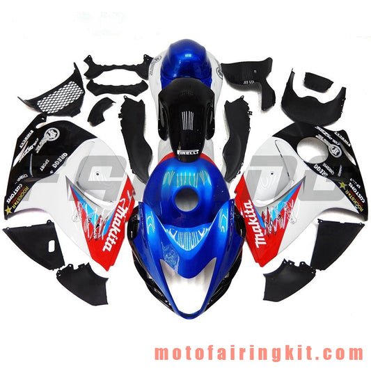 Kits de carenado aptos para GSXR1300 GSX-R 1300 GSXR 1300 2008 - 2016 Molde de inyección de plástico ABS Carrocería completa para motocicleta Marco de carrocería de posventa (azul y blanco) B042