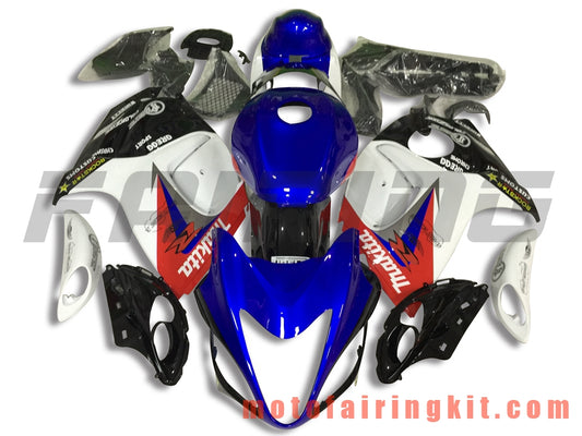 フェアリングキット GSXR1300 GSX-R 1300 GSXR 1300 2008 - 2016 プラスチック ABS 射出成形 完全なオートバイボディ アフターマーケットボディワークフレーム (ブルー &amp; ホワイト) B050