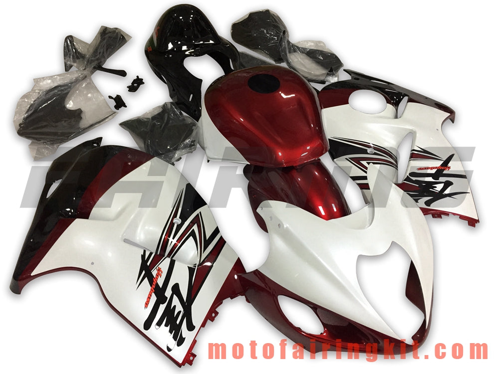 Kits de carenado aptos para GSXR1300 GSX-R 1300 GSXR 1300 2008 - 2016 Molde de inyección de plástico ABS Carrocería completa para motocicleta Marco de carrocería de posventa (blanco y rojo oscuro) B051