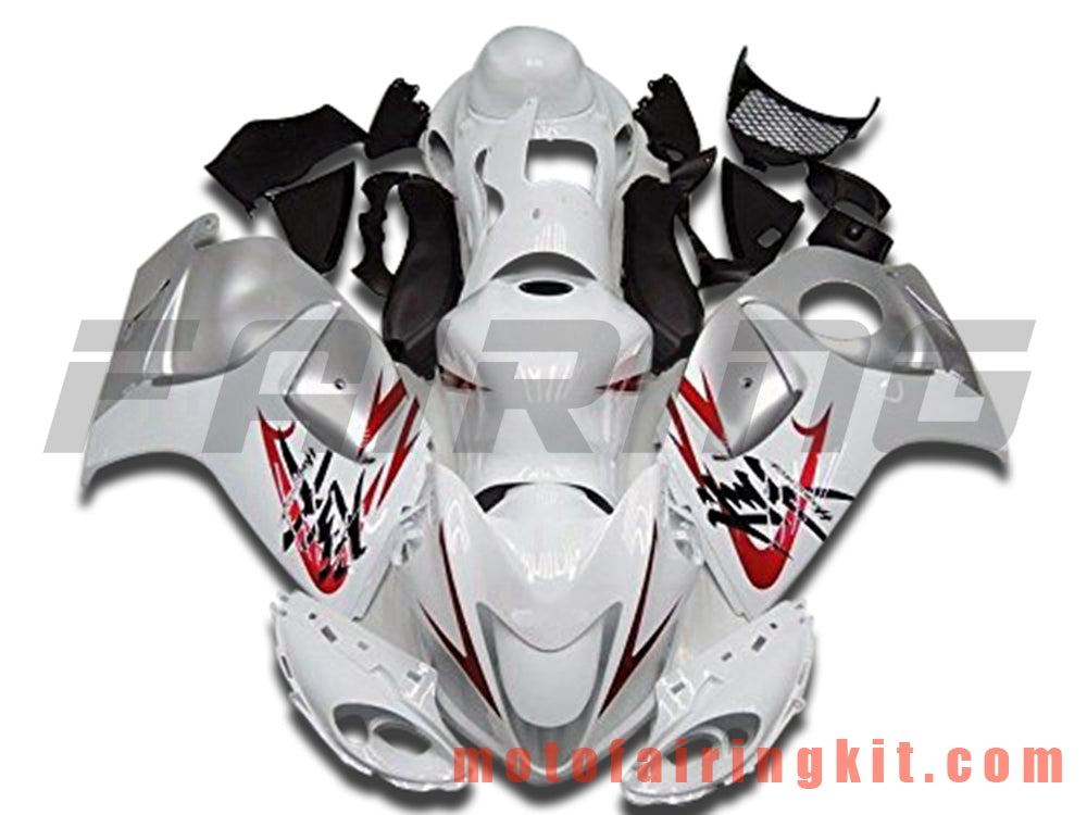 Fairing Kits Fit for GSXR1300 GSX-R 1300 GSXR 1300 2008 - 2016 Plastic ABS Injection Mold Complete Motorcycle Body Aftermarket Bodywork Frame (White & Silver) B056