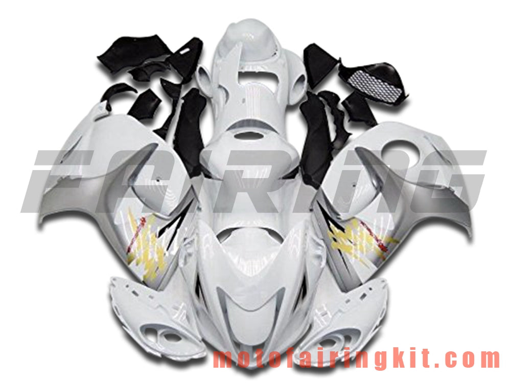 Kits de carenado aptos para GSXR1300 GSX-R 1300 GSXR 1300 2008 - 2016 Molde de inyección de plástico ABS Carrocería completa para motocicleta Marco de carrocería de posventa (blanco y plateado) B059