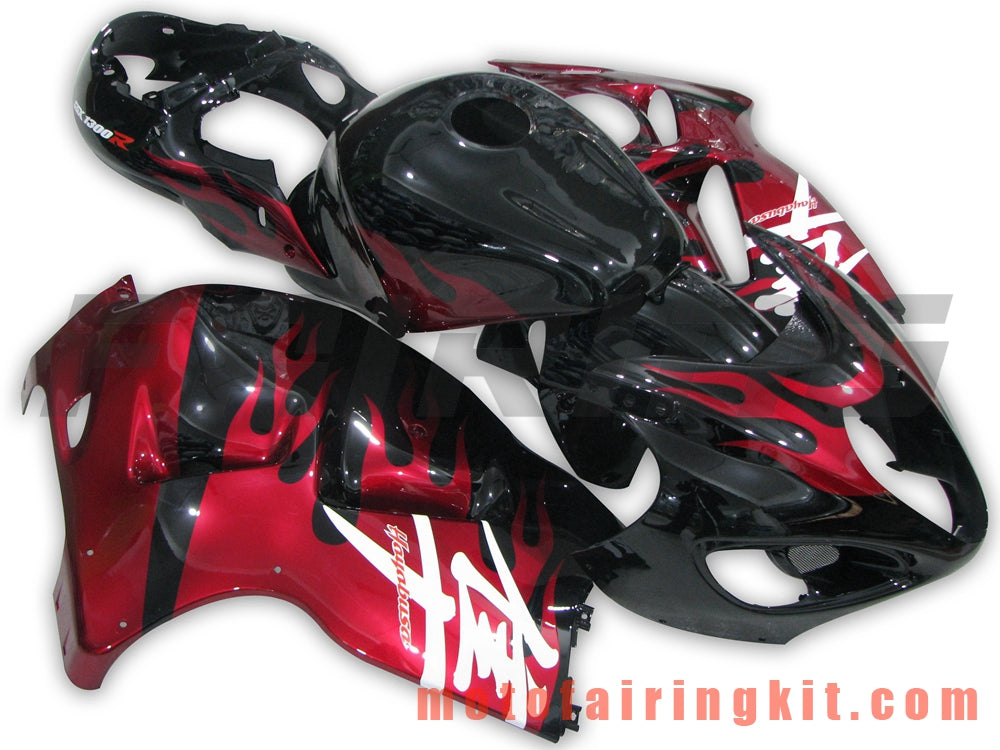 Kits de carenado aptos para GSXR1300 GSX-R 1300 GSXR 1300 1997 - 2007 Molde de inyección de plástico ABS Carrocería completa para motocicleta Marco de carrocería de posventa (rojo y negro) B001