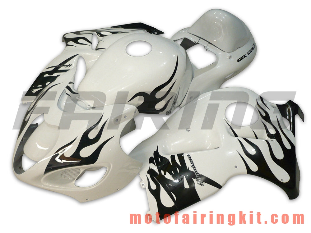 Kits de carenado aptos para GSXR1300 GSX-R 1300 GSXR 1300 1997 - 2007 Molde de inyección de plástico ABS Carrocería completa para motocicleta Marco de carrocería de posventa (blanco y negro) B038