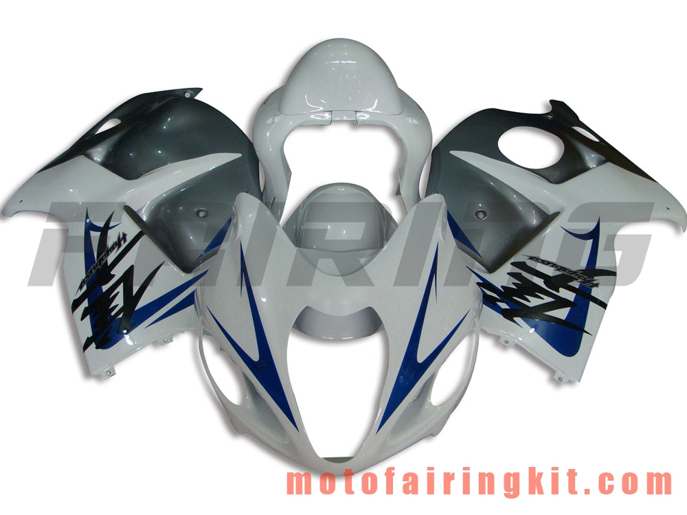 Kits de carenado aptos para GSXR1300 GSX-R 1300 GSXR 1300 1997 - 2007 Molde de inyección de plástico ABS Carrocería completa para motocicleta Marco de carrocería de posventa (blanco y gris) B039