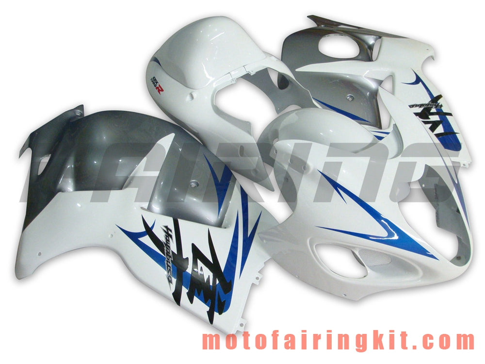 Kits de carenado aptos para GSXR1300 GSX-R 1300 GSXR 1300 1997 - 2007 Molde de inyección de plástico ABS Carrocería completa para motocicleta Marco de carrocería de posventa (blanco y gris) B039