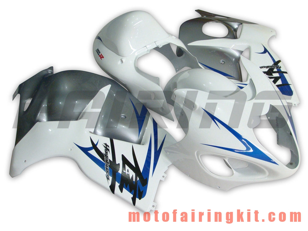 フェアリングキット GSXR1300 GSX-R 1300 GSXR 1300 1997 - 2007 プラスチック ABS 射出成形 完全なオートバイボディ アフターマーケットボディワークフレーム (ホワイト &amp; グレー) B040