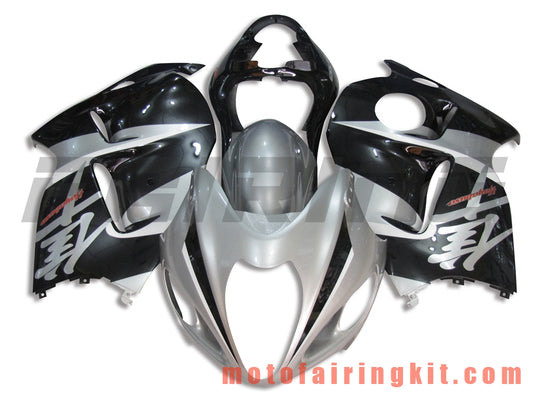 Kits de carenado aptos para GSXR1300 GSX-R 1300 GSXR 1300 1997 - 2007 Molde de inyección de plástico ABS Carrocería completa para motocicleta Marco de carrocería de posventa (plata y negro) B041