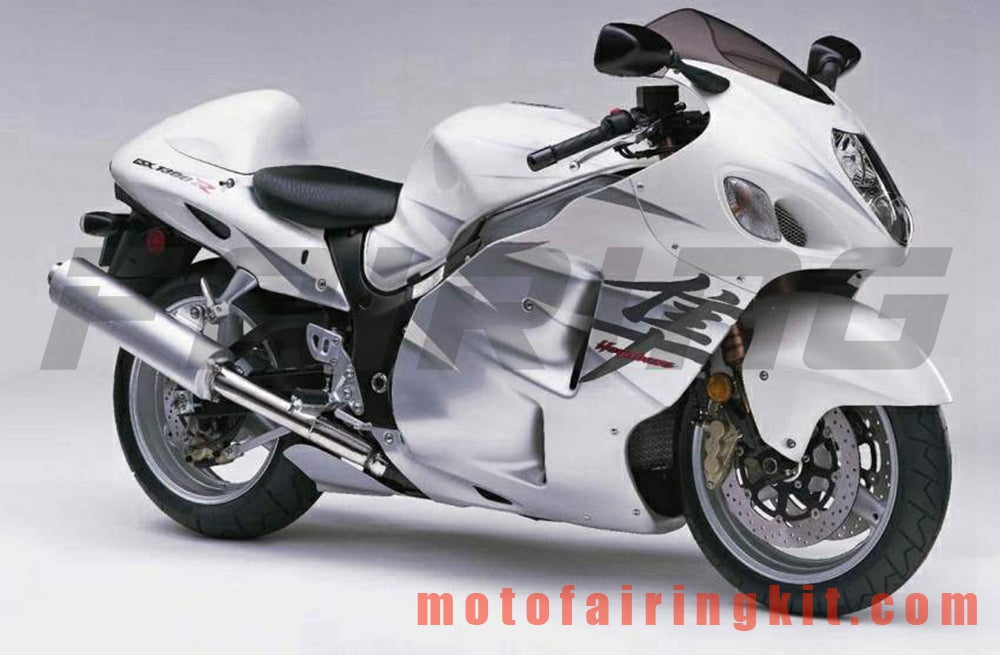 Kits de carenado aptos para GSXR1300 GSX-R 1300 GSXR 1300 1997 - 2007 Molde de inyección de plástico ABS Carrocería completa para motocicleta Marco de carrocería de posventa (plata y blanco) B042