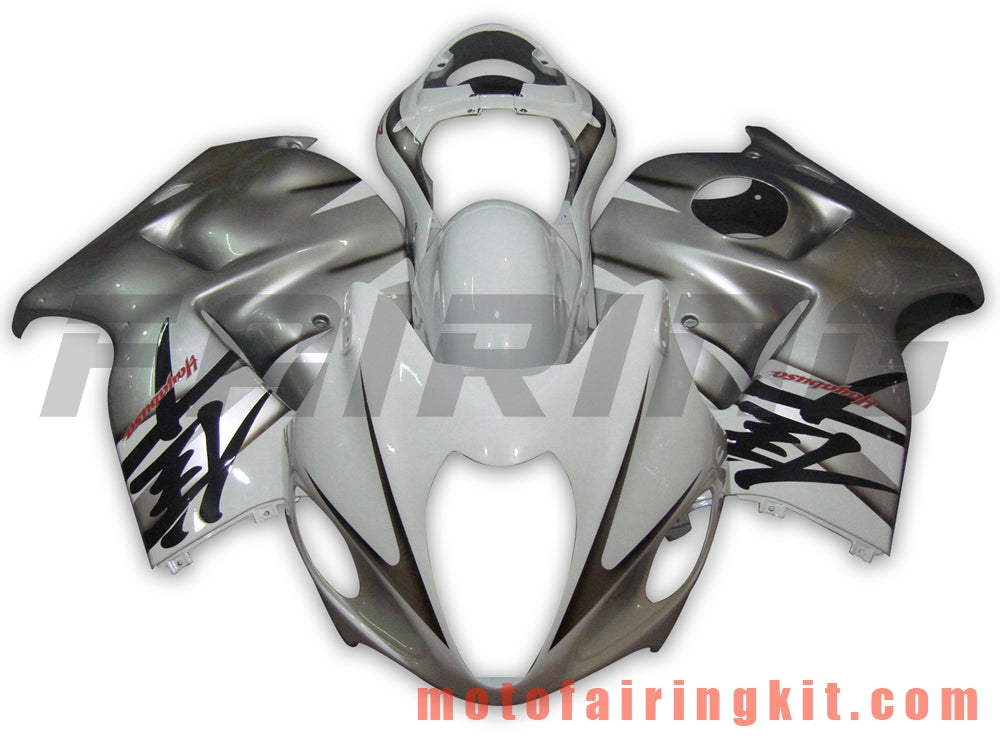 Kits de carenado aptos para GSXR1300 GSX-R 1300 GSXR 1300 1997 - 2007 Molde de inyección de plástico ABS Carrocería completa para motocicleta Marco de carrocería de posventa (plata y blanco) B042