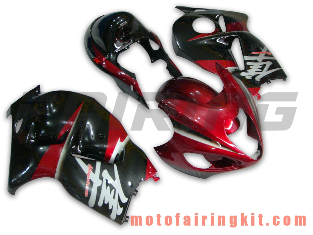 Kits de carenado aptos para GSXR1300 GSX-R 1300 GSXR 1300 1997 - 2007 Molde de inyección de plástico ABS Carrocería completa para motocicleta Marco de carrocería de posventa (rojo y negro) B044