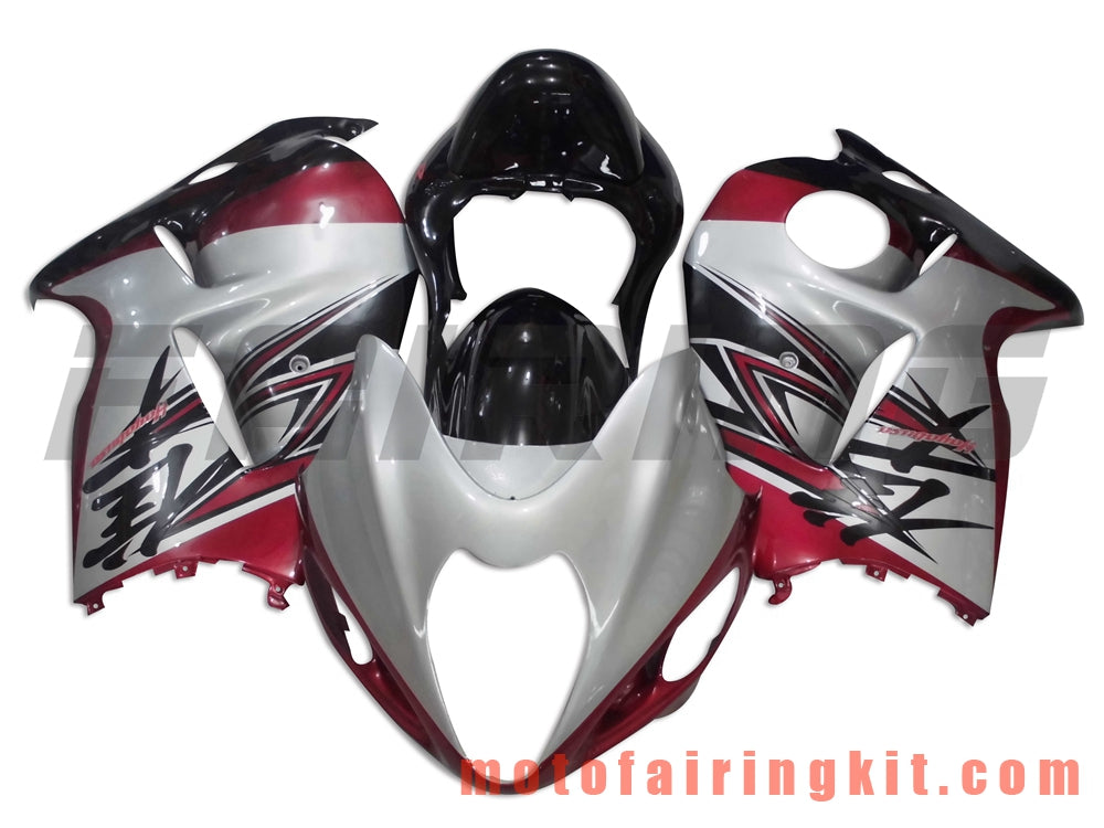 Fairing Kits Fit for GSXR1300 GSX-R 1300 GSXR 1300 1997 - 2007 Plastic ABS Injection Mold Complete Motorcycle Body Aftermarket Bodywork Frame (Silver & Red) B045