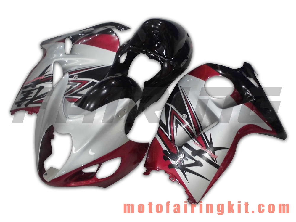 Fairing Kits Fit for GSXR1300 GSX-R 1300 GSXR 1300 1997 - 2007 Plastic ABS Injection Mold Complete Motorcycle Body Aftermarket Bodywork Frame (Silver & Red) B045