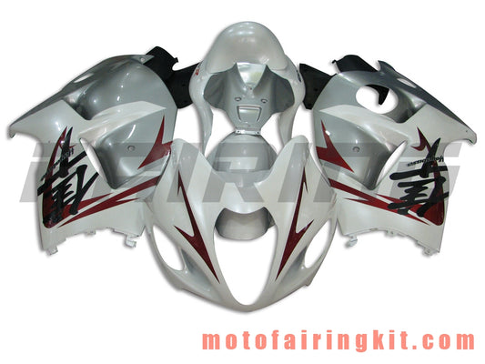 Kits de carenado aptos para GSXR1300 GSX-R 1300 GSXR 1300 1997 - 2007 Molde de inyección de plástico ABS Carrocería completa para motocicleta Marco de carrocería de posventa (blanco y plateado) B046