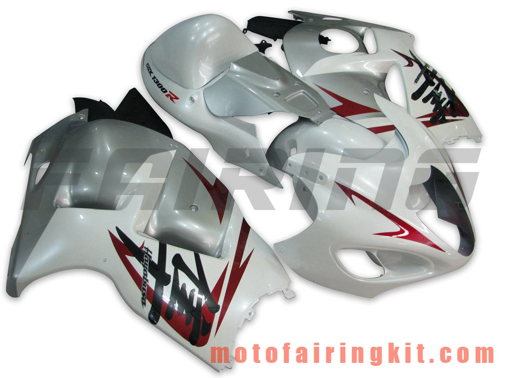 Fairing Kits Fit for GSXR1300 GSX-R 1300 GSXR 1300 1997 - 2007 Plastic ABS Injection Mold Complete Motorcycle Body Aftermarket Bodywork Frame (White & Silver) B046